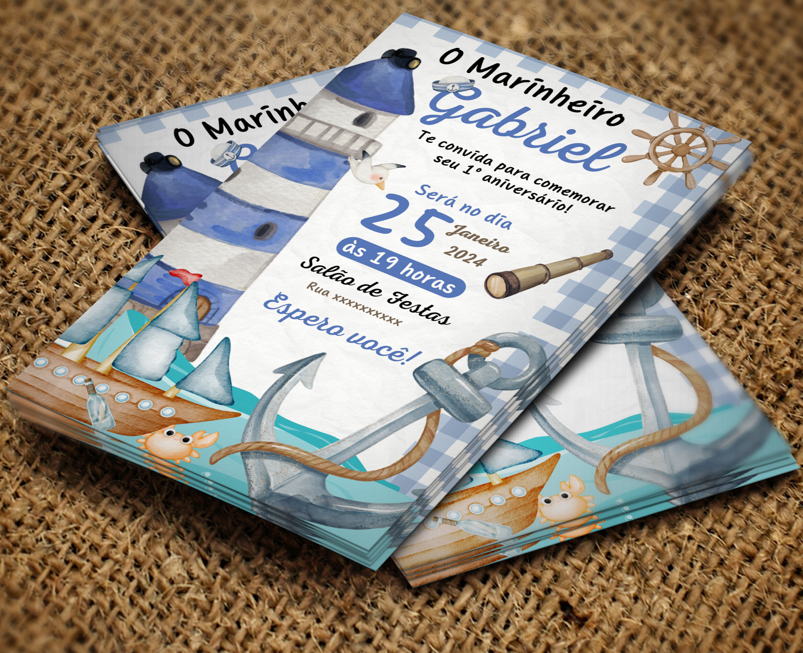 Recursos gratuitos para convites marinheiro: Freepik e Pinterest