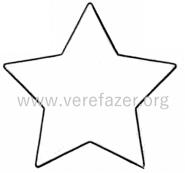 molde estrela pequena para imprimir