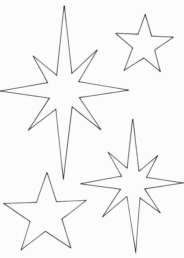 modelo de estrela para cortar