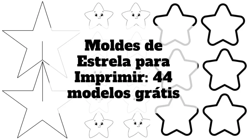 molde de estrela para imprimir grátis
