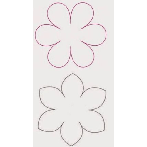 molde flor feltro para lembrancinha