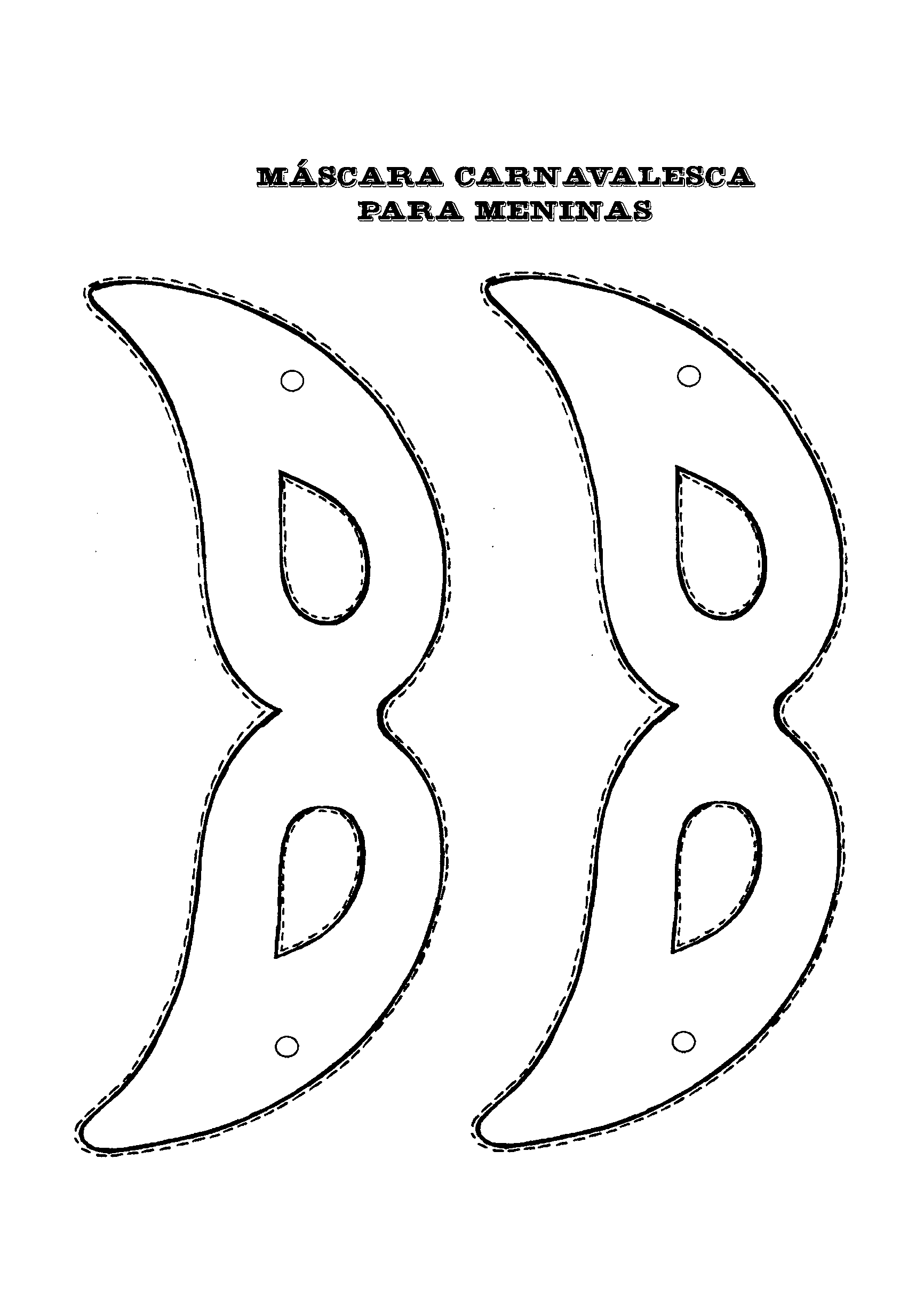 molde de máscara para imprimir