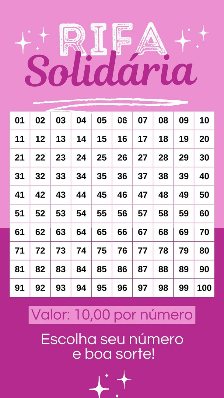 valor do bilhete de rifa