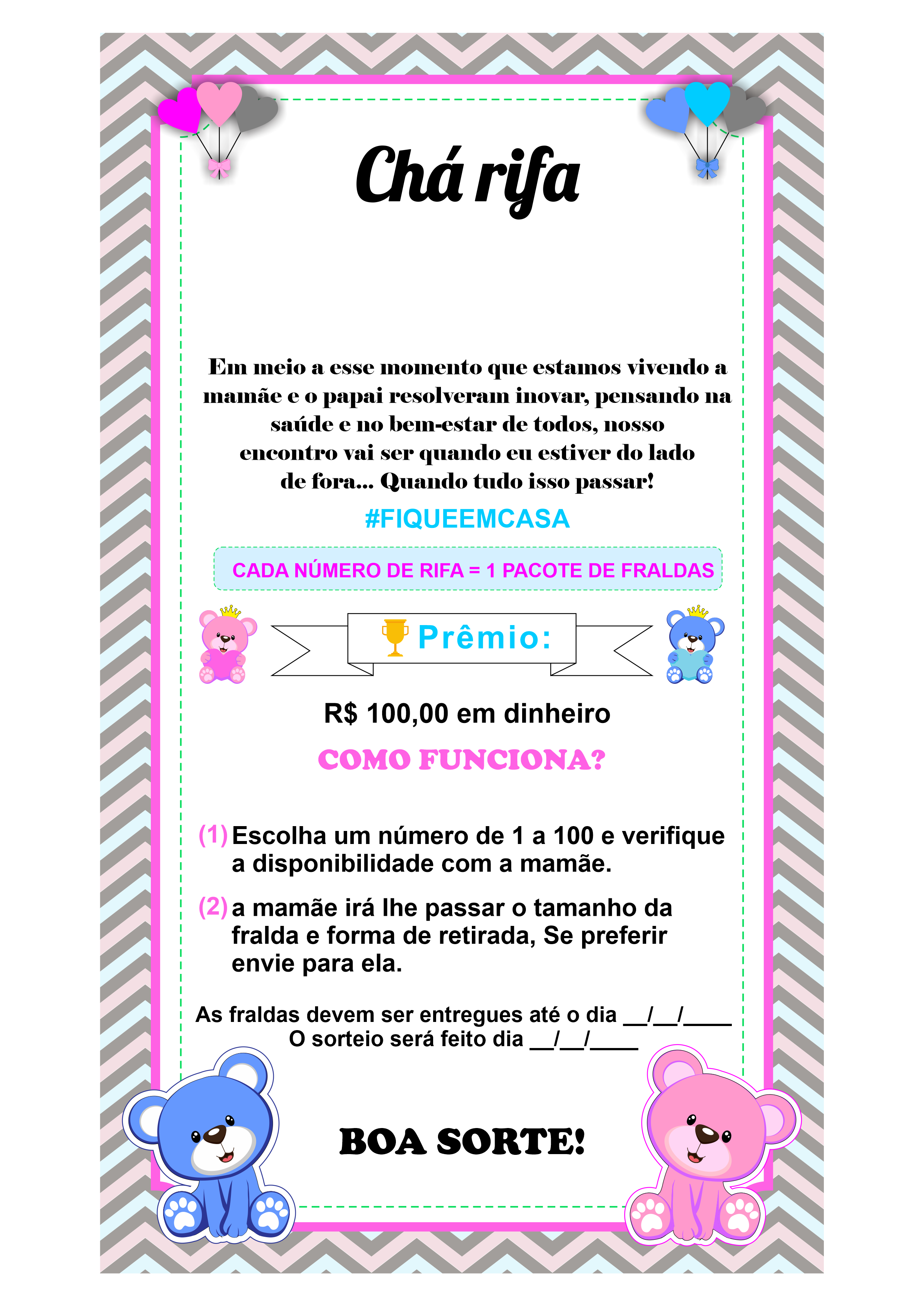 design de rifa personalizado