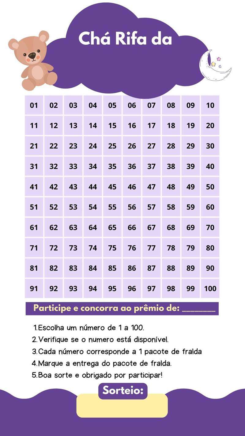modelos de rifa para WhatsApp