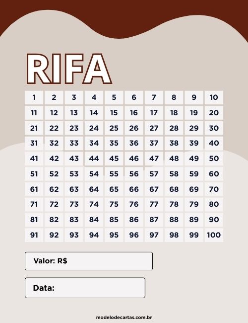 modelos de bilhete de rifa para imprimir