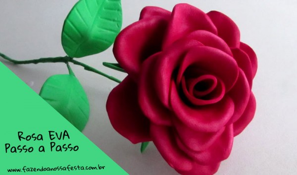 modelo de rosa em eva