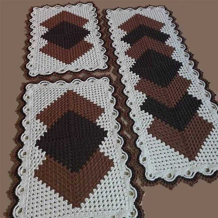 tapete de barbante com relevo