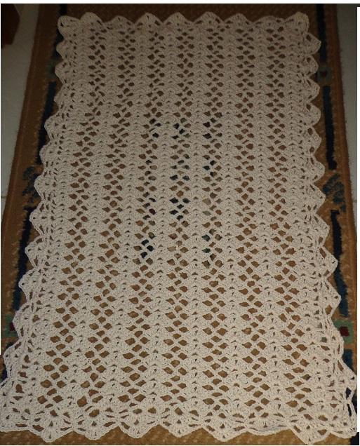 tapete de barbante com franja