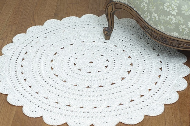 tapete de barbante retangular geométrico