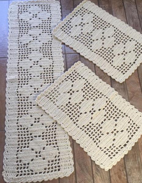 par de tapetes de barbante