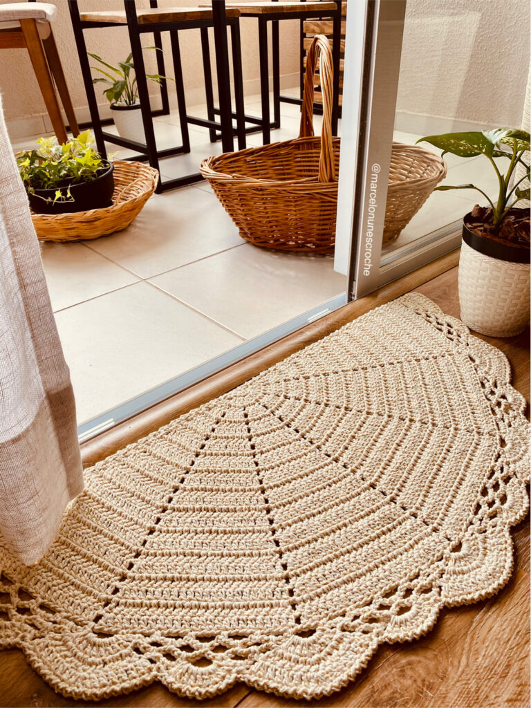 tapete de barbante tons terrosos