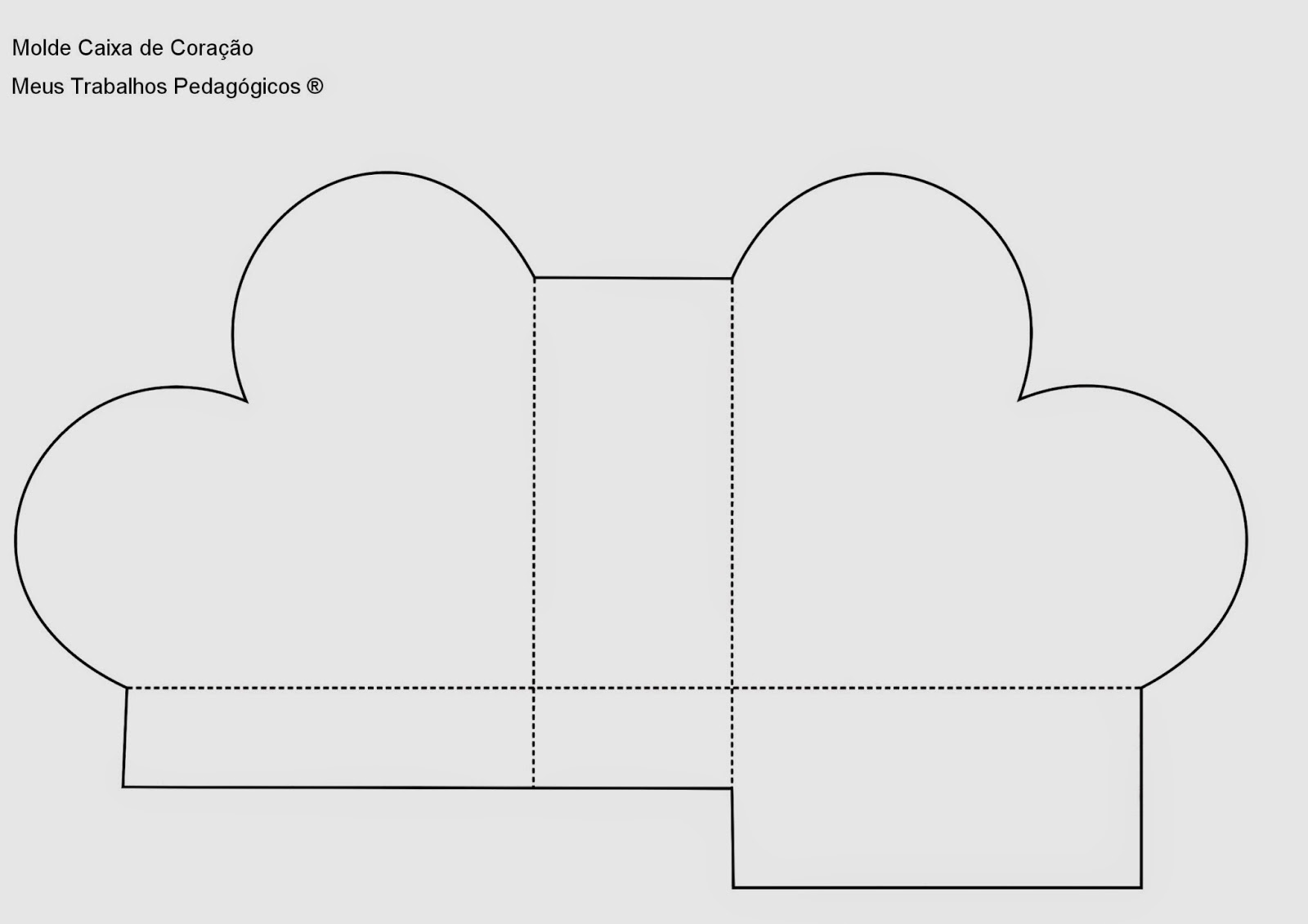 molde de coração para imprimir grátis