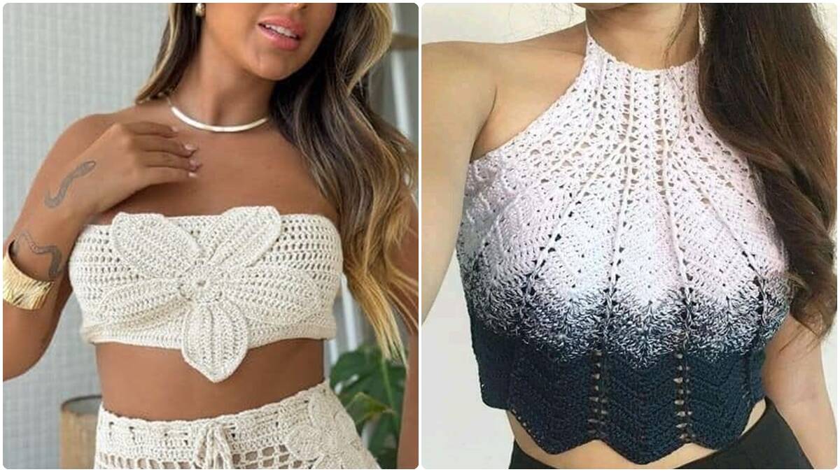 modelos de cropped de crochê