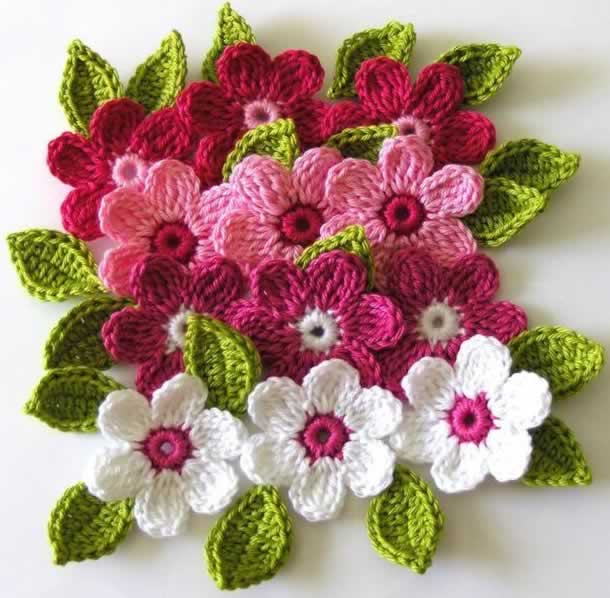 modelos de flores de crochê para iniciantes