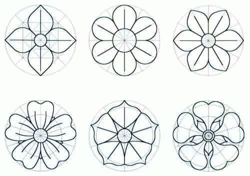 moldes de flores em feltro