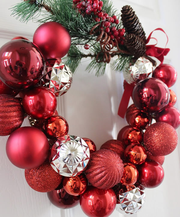 ideias criativas guirlandas natalinas para sua porta