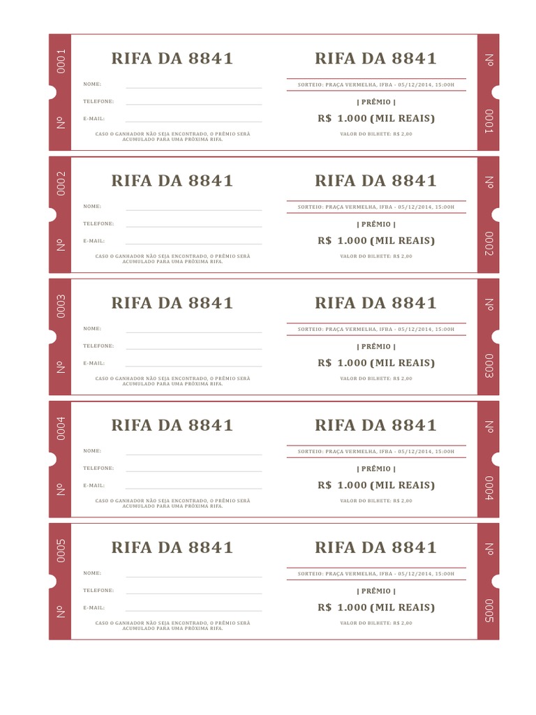 rifa de quilo modelos