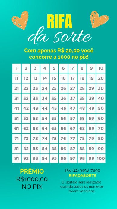 template de rifa para imprimir