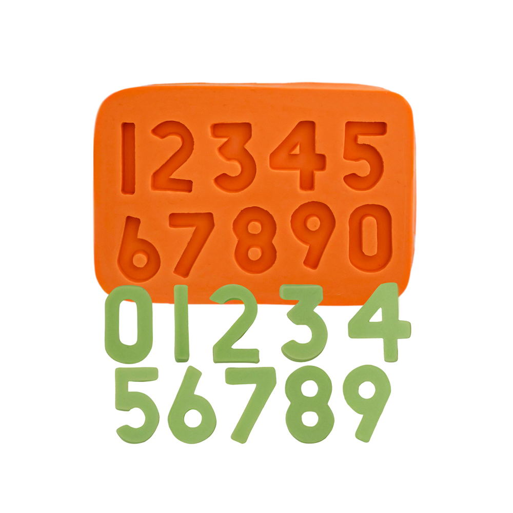 Guia de tamanhos de moldes de números para cada aplicação