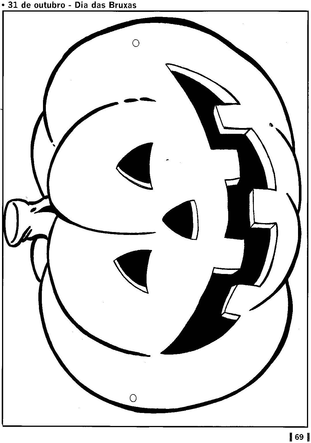 molde abobora halloween feltro