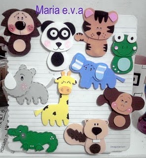 moldes de animais em eva grátis