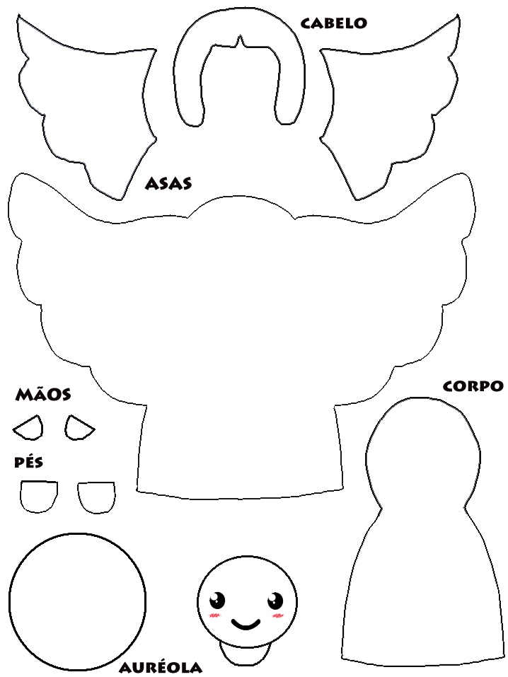 molde anjo batizado porta bombom