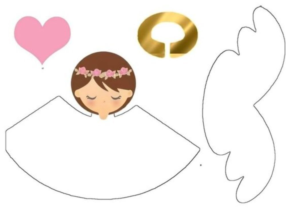 lembrancinha batizado anjo de papel diy