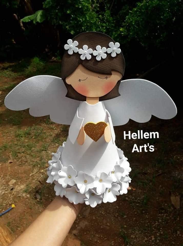 molde anjo batizado caixa
