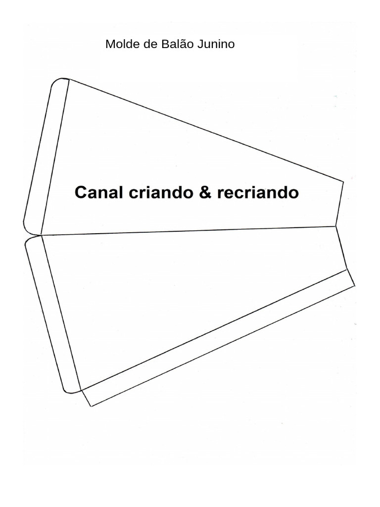 molde balão junino para imprimir grátis