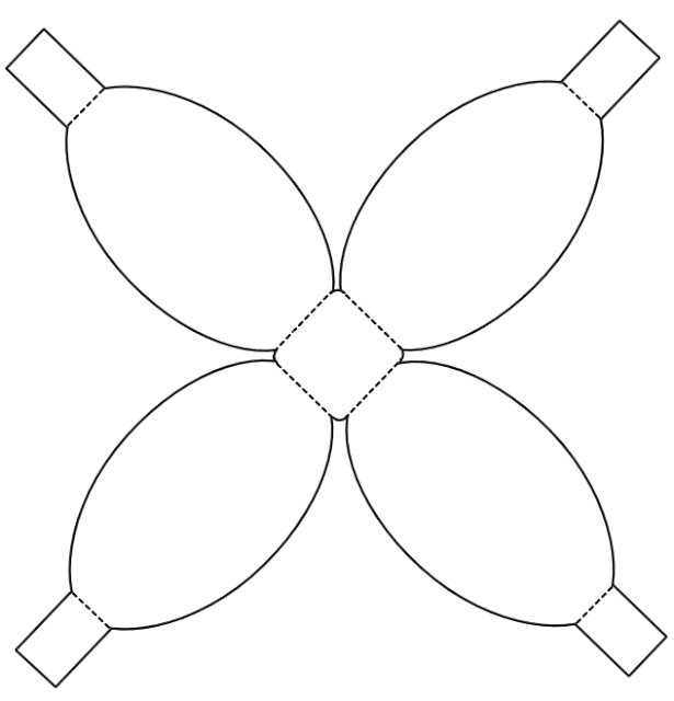 molde de balão junino para colar