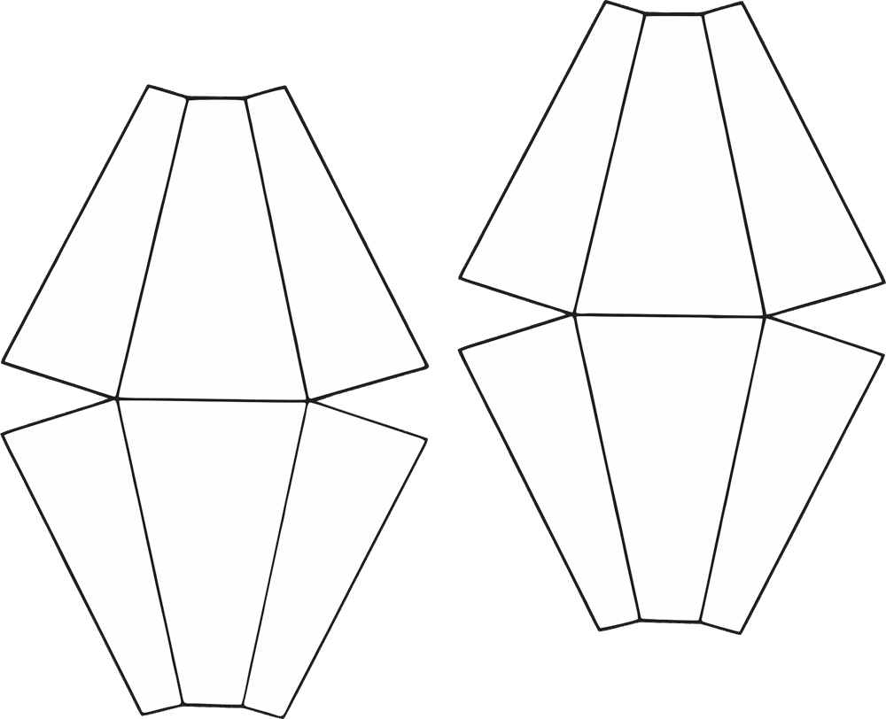 molde balão junino colorido para imprimir