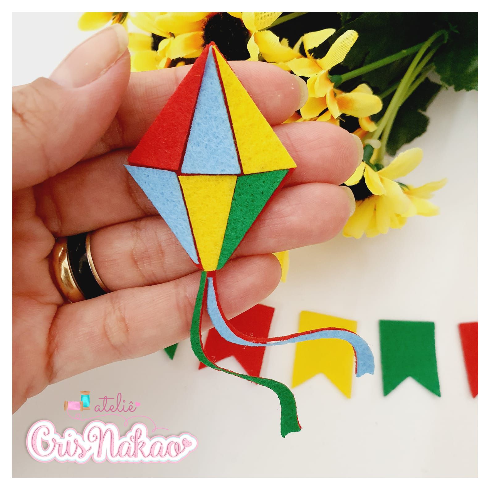 molde balão junino colorido para imprimir