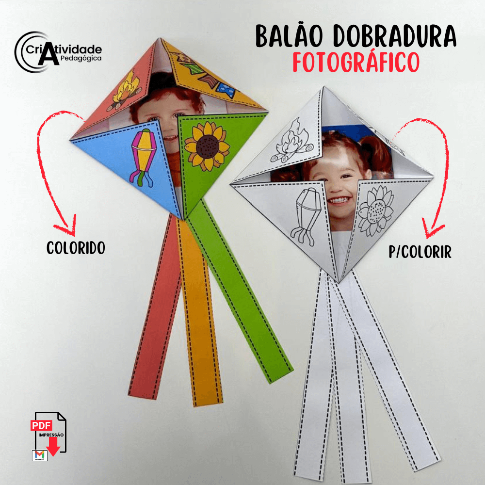 molde balão junino simples para imprimir