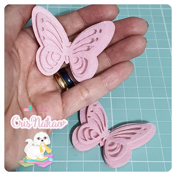 erros comuns ao cortar molde de borboleta em feltro