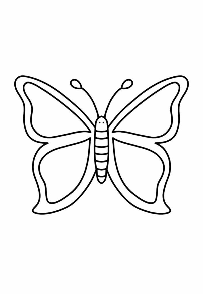 borboleta para recortar e pintar
