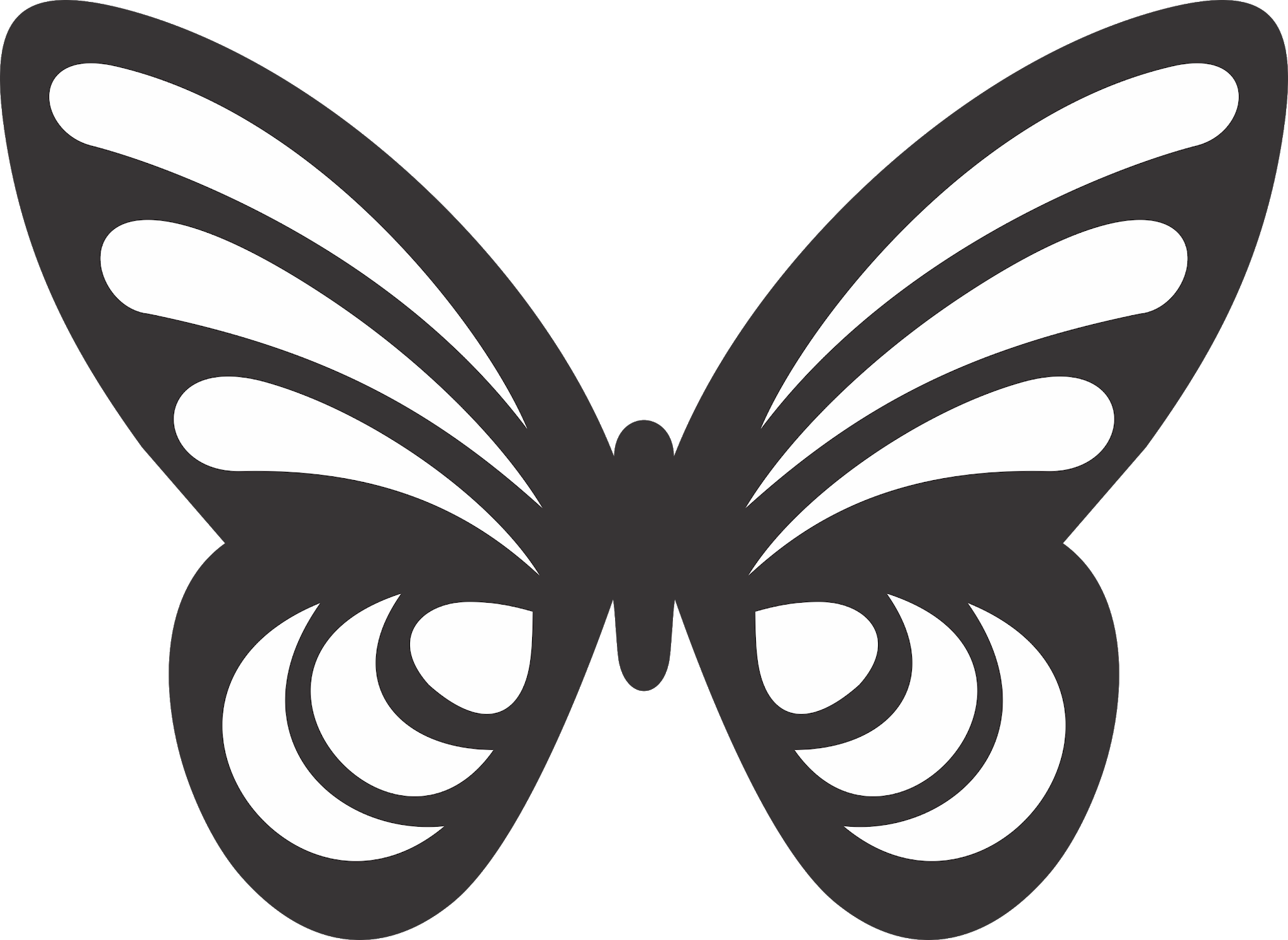molde borboleta png transparente