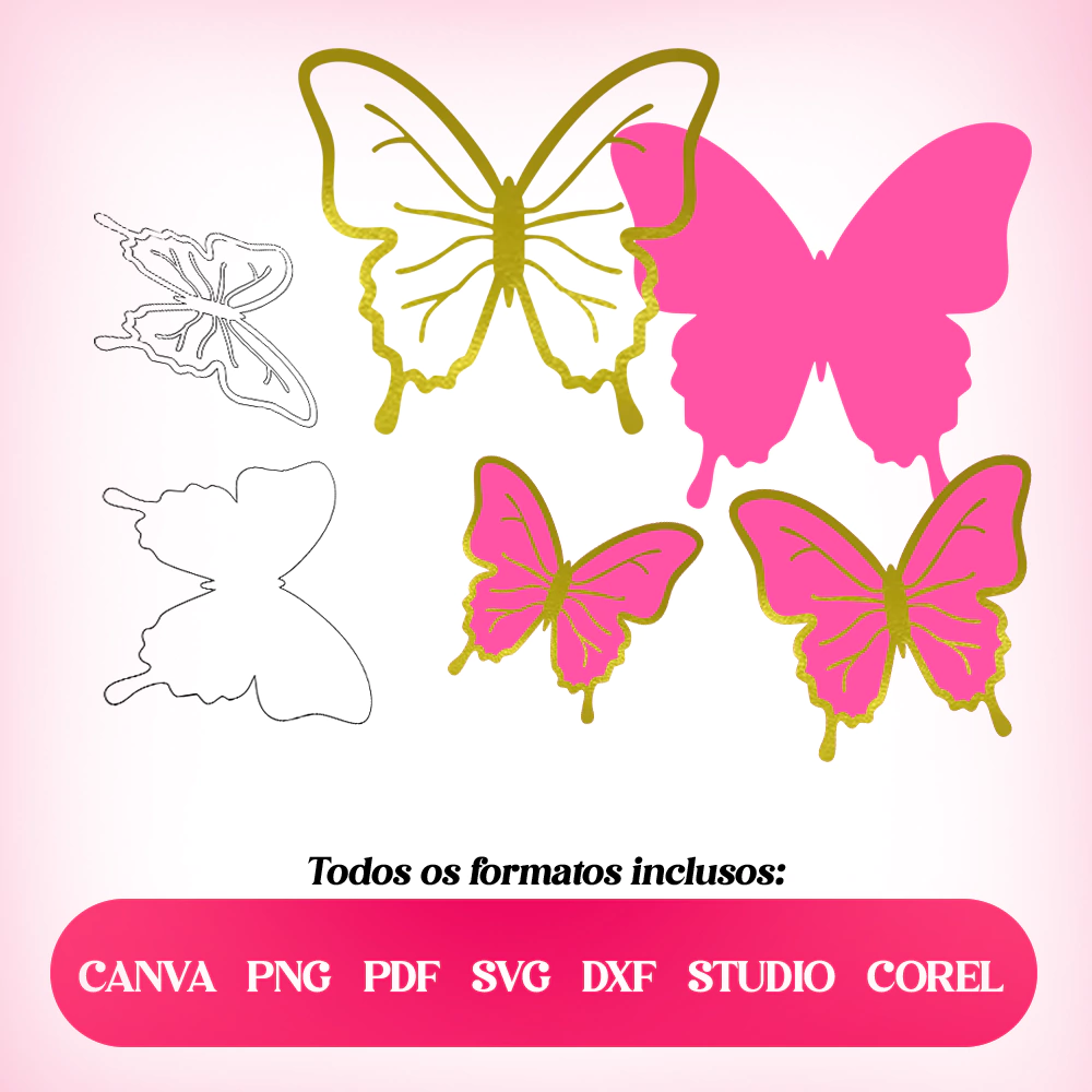 molde borboleta para imprimir grátis