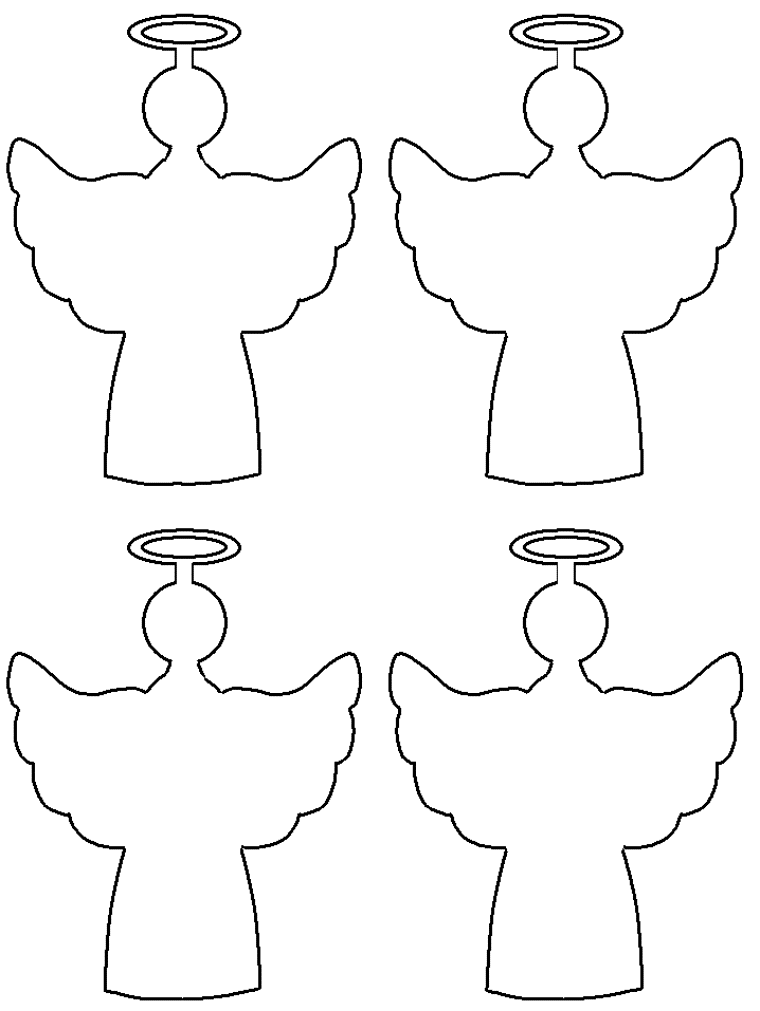 molde anjo de papel para cortar