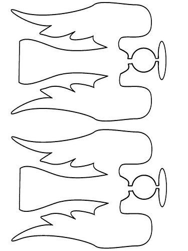 molde anjo para imprimir e montar