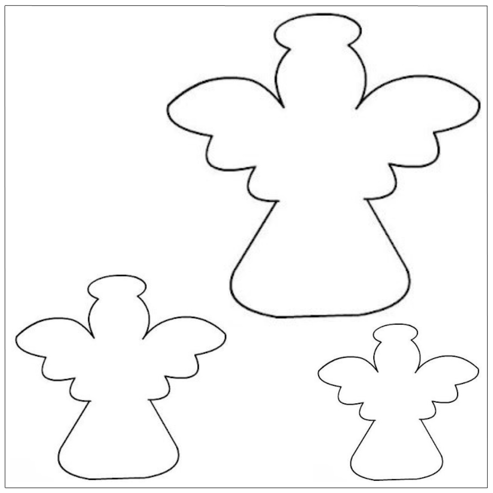 molde anjo de papel para cortar