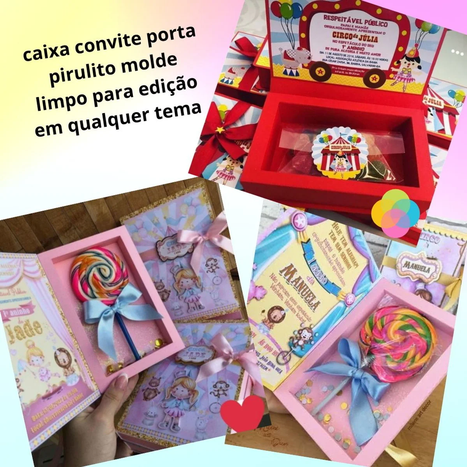 molde caixa pirulito