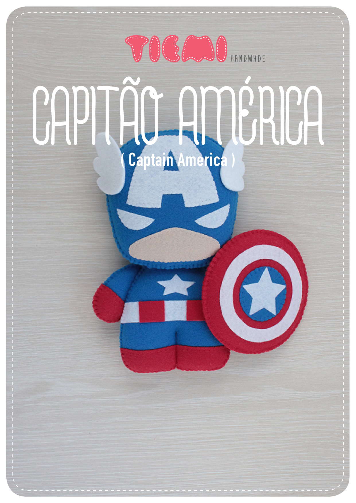 molde capitão america feltro