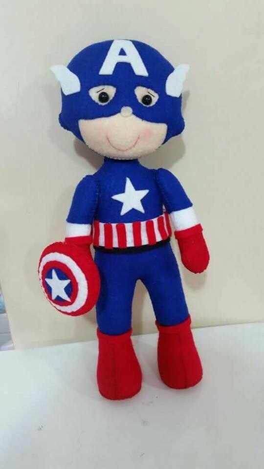 ideias criativas molde capitao america feltro