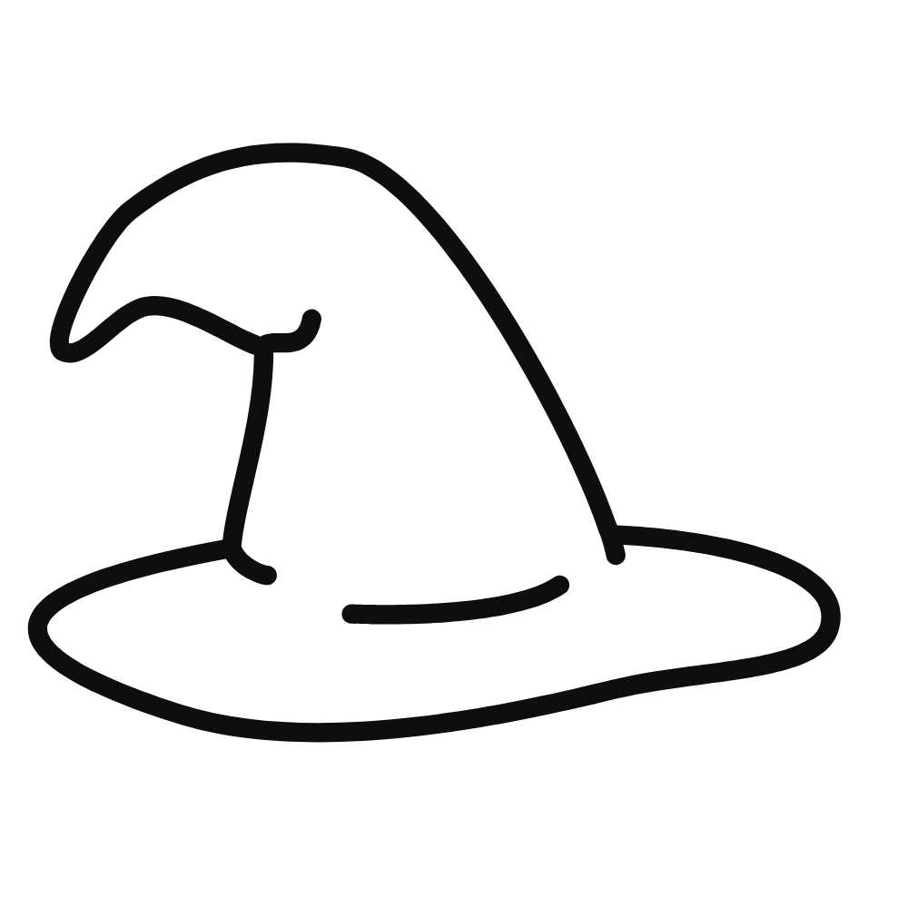 molde chapéu de bruxa para imprimir grátis