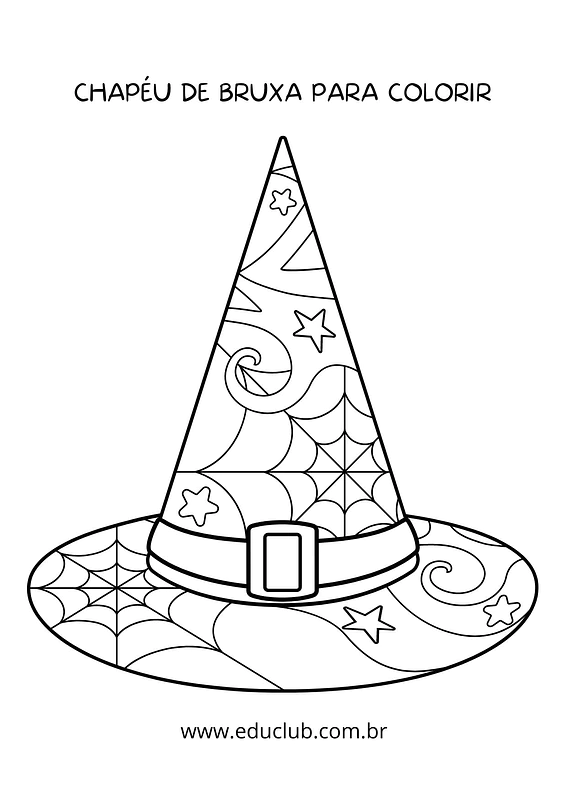 como fazer chapéu de bruxa com molde