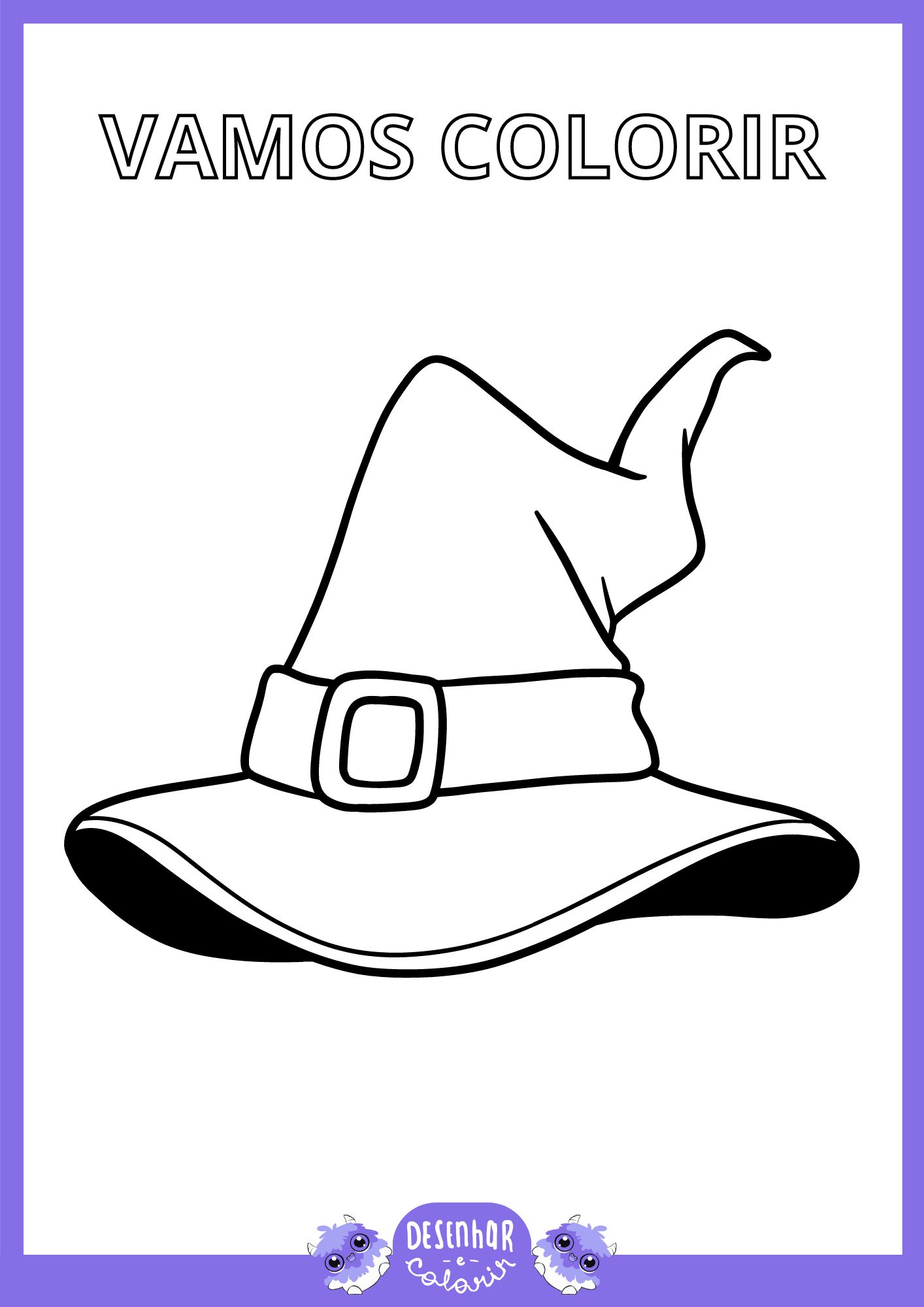 como fazer chapéu de bruxa com molde