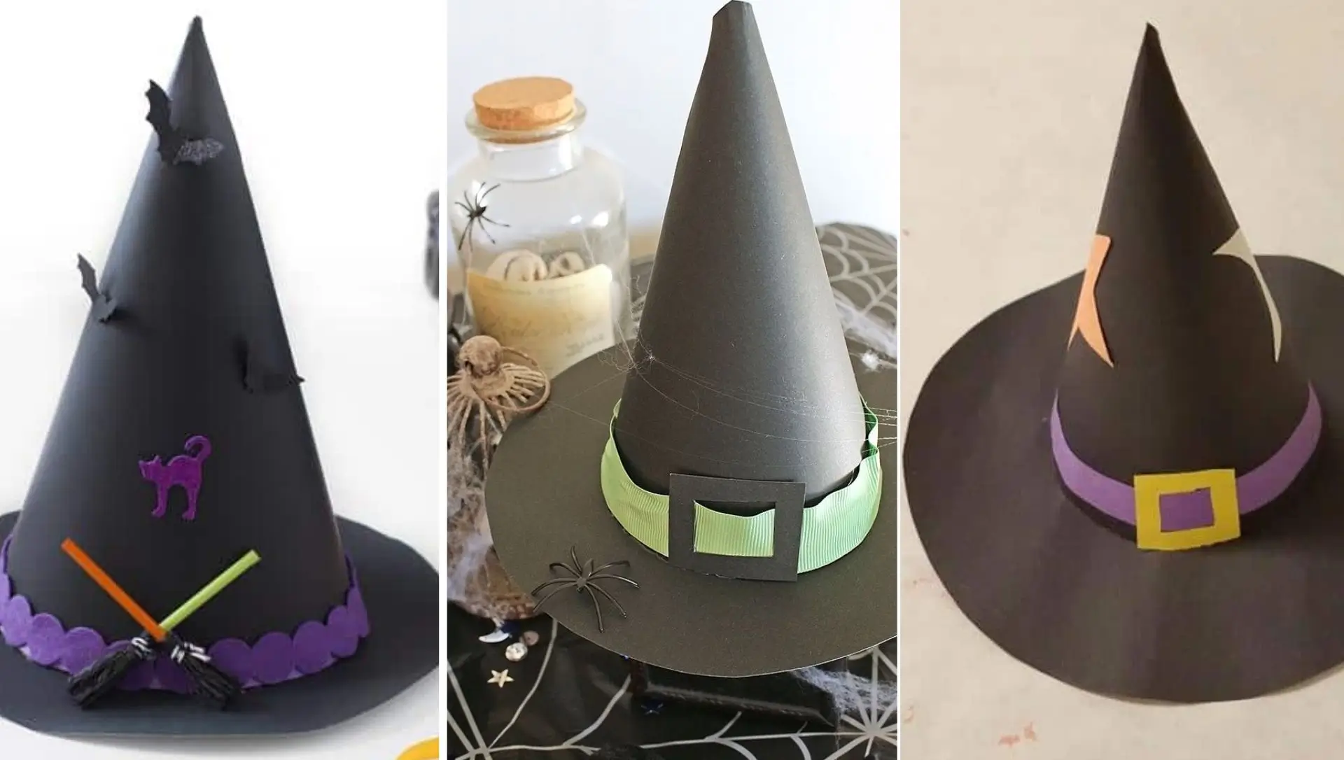 molde chapéu de bruxa em EVA