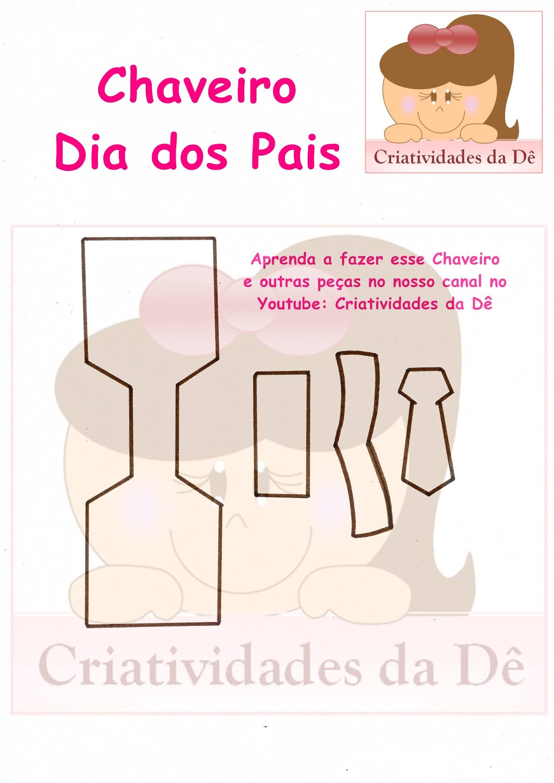 molde chaveiro dia dos pais eva