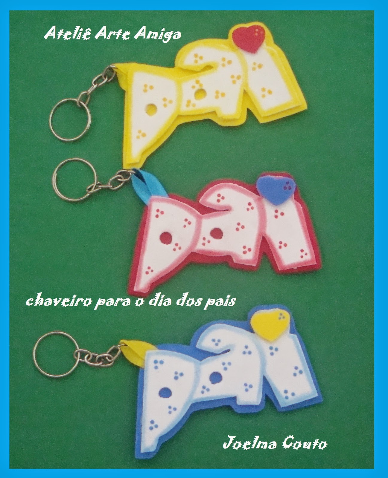 chaveiro gravata eva molde